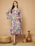 Maternity Fit & Flare Midi Dress
