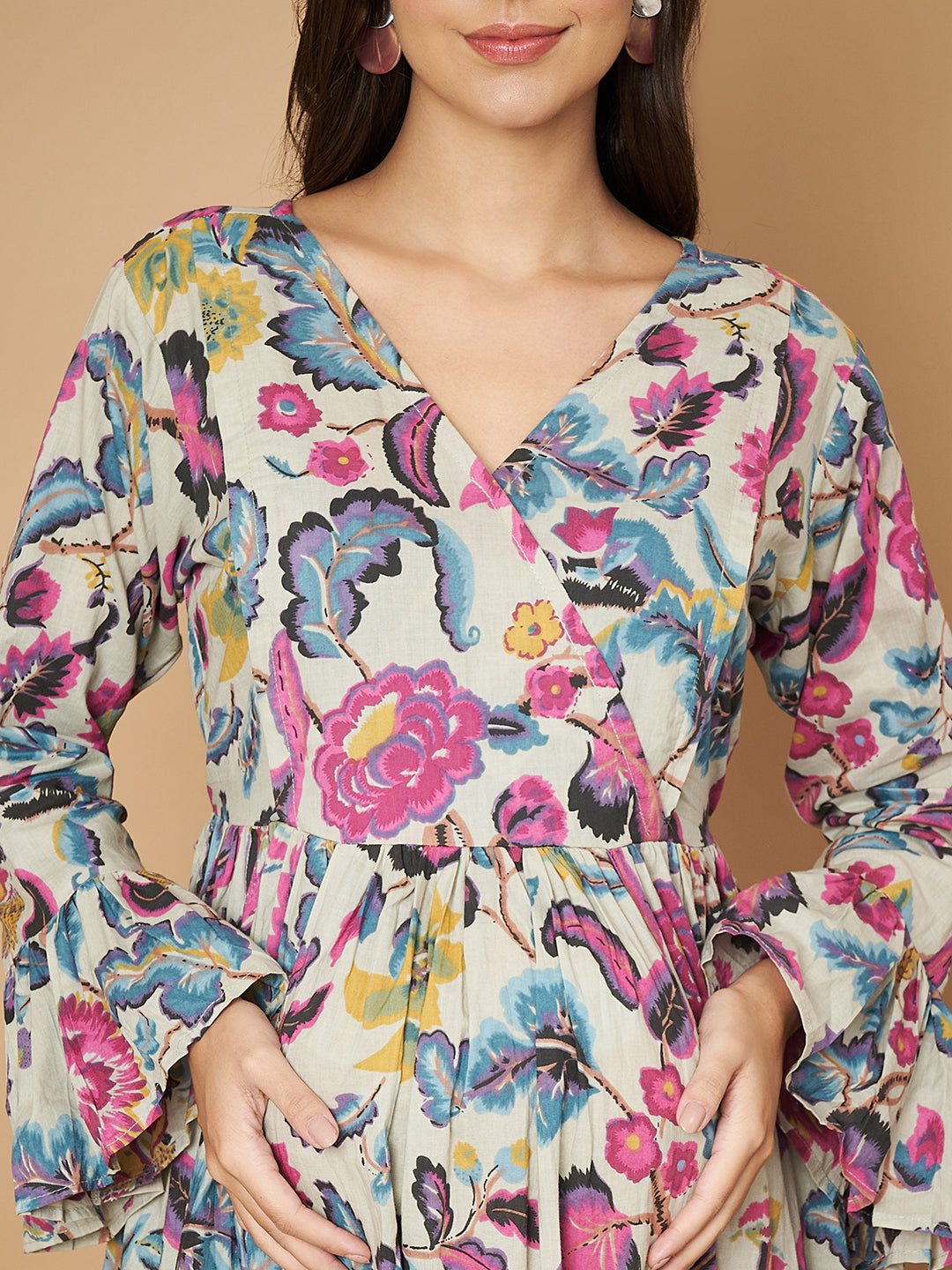 Maternity Fit & Flare Midi Dress
