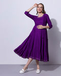 Maternity Dress, Purple