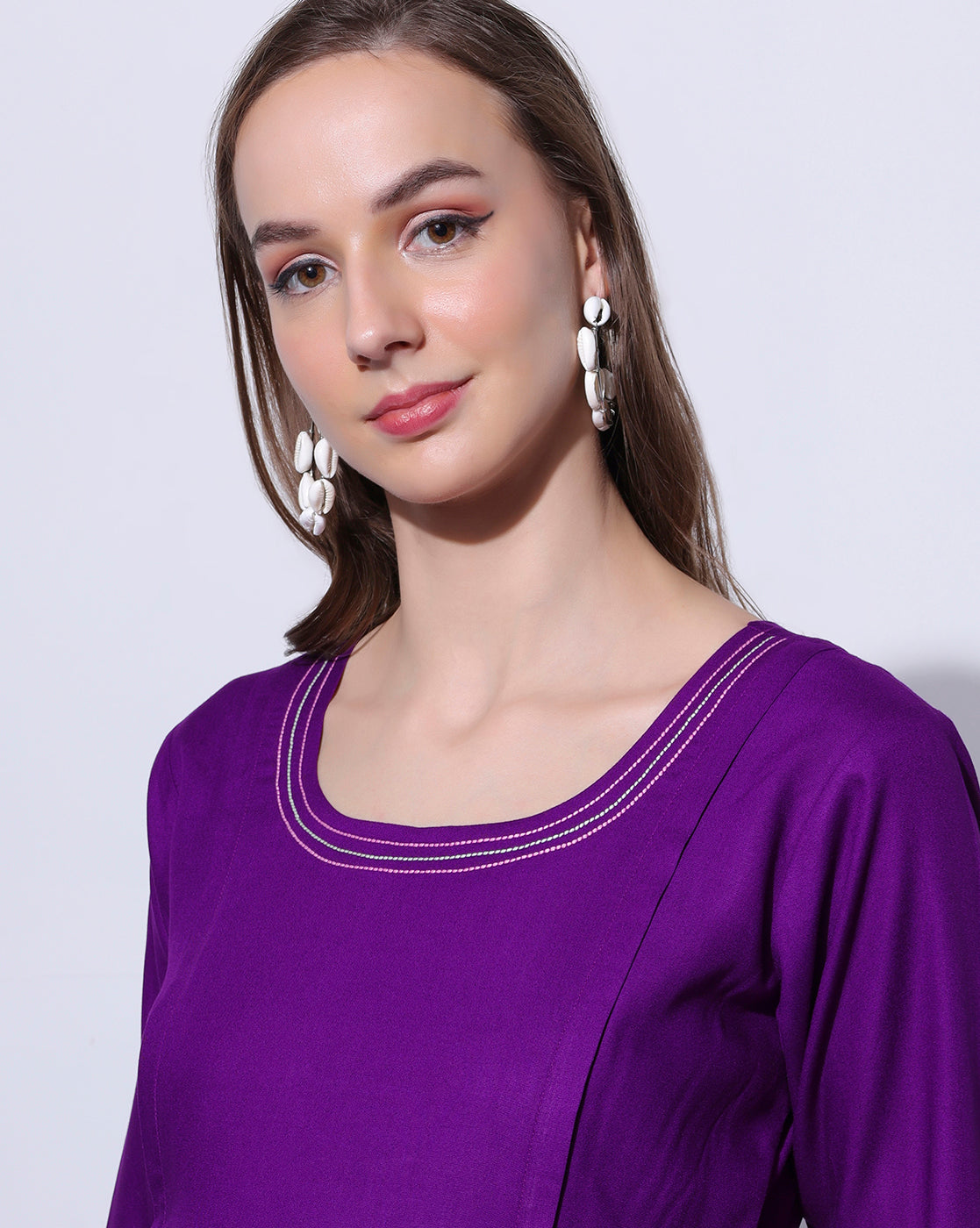 Maternity Dress, Purple