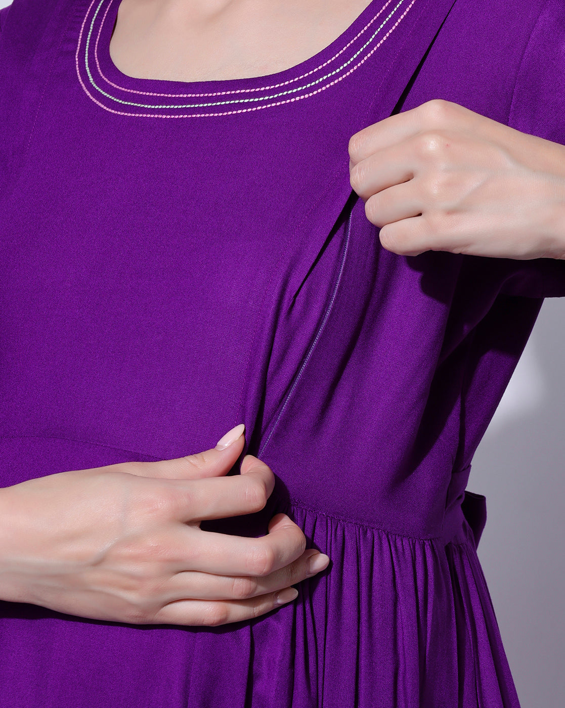 Maternity Dress, Purple