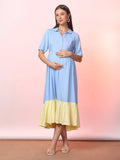 Maternity Fit & Flare Midi Dress