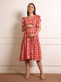 Maternity Fit & Flare Midi Dress