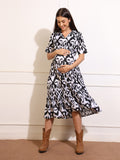 Maternity Fit & Flare Midi Dress