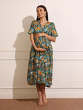 Maternity Fit & Flare Midi Dress