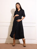 Maternity Fit & Flare Midi Dress