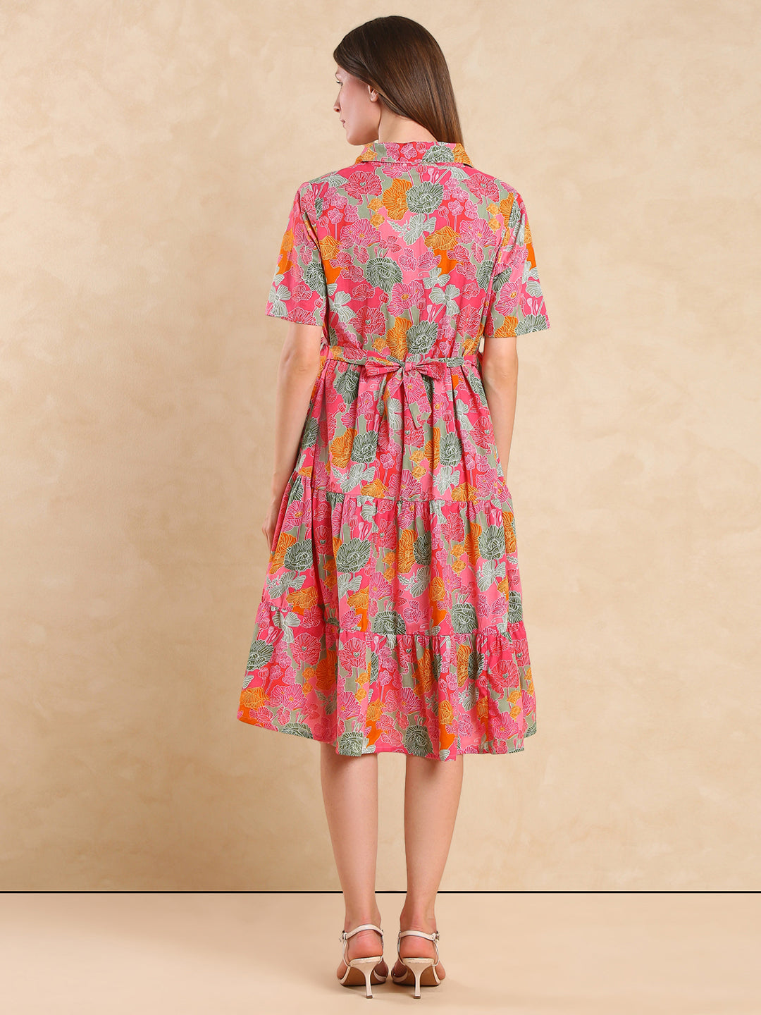 Maternity Fit & Flare Midi Dress
