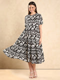 Maternity Fit & Flare Midi Dress