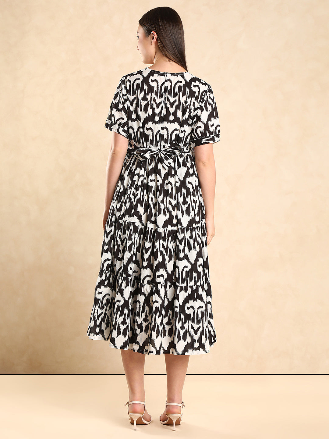 Maternity Fit & Flare Midi Dress