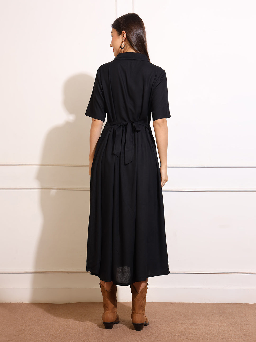 Maternity Fit & Flare Midi Dress