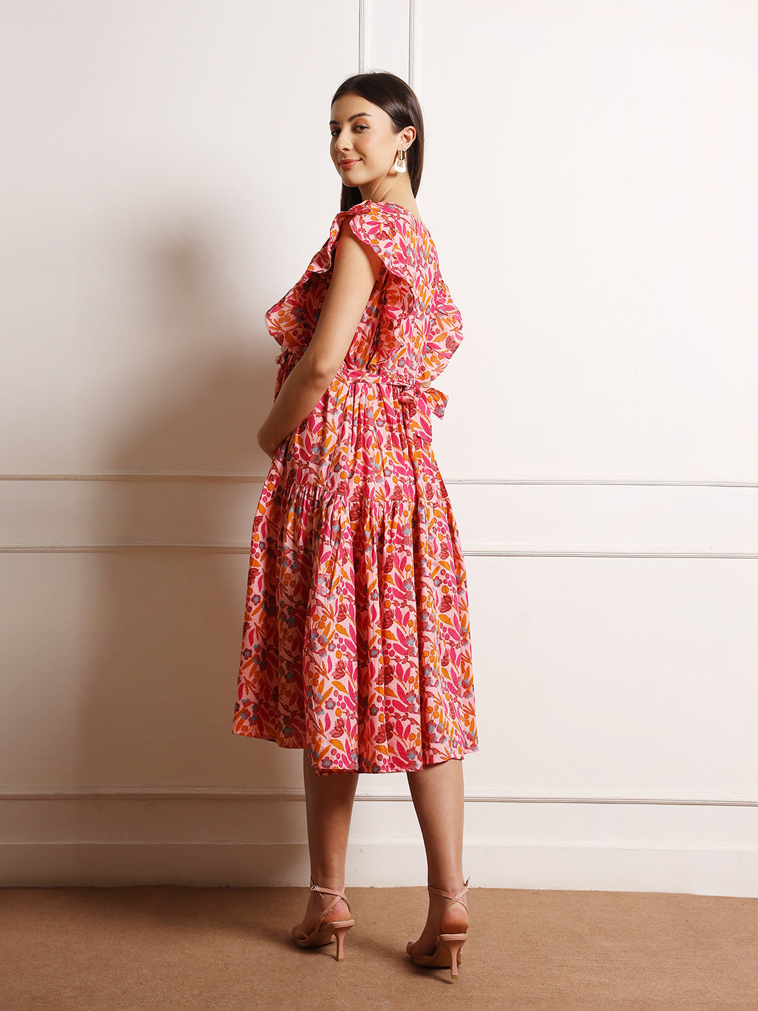 Maternity Fit & Flare Midi Dress