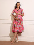 Maternity Fit & Flare Midi Dress