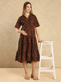 Maternity Fit & Flare Midi Dress