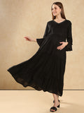 Maternity Fit & Flare Midi Dress