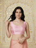 Raw Silk Blouse, Light Pink