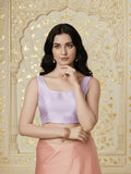 Raw Silk Blouse, Purple
