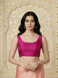 Raw Silk Blouse, Pink