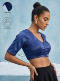 Satin Blouse, Blue