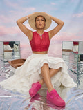Raw Silk Blouse, Pink