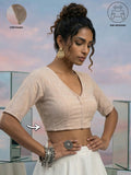 Cotton Stretchable Blouse, Beige