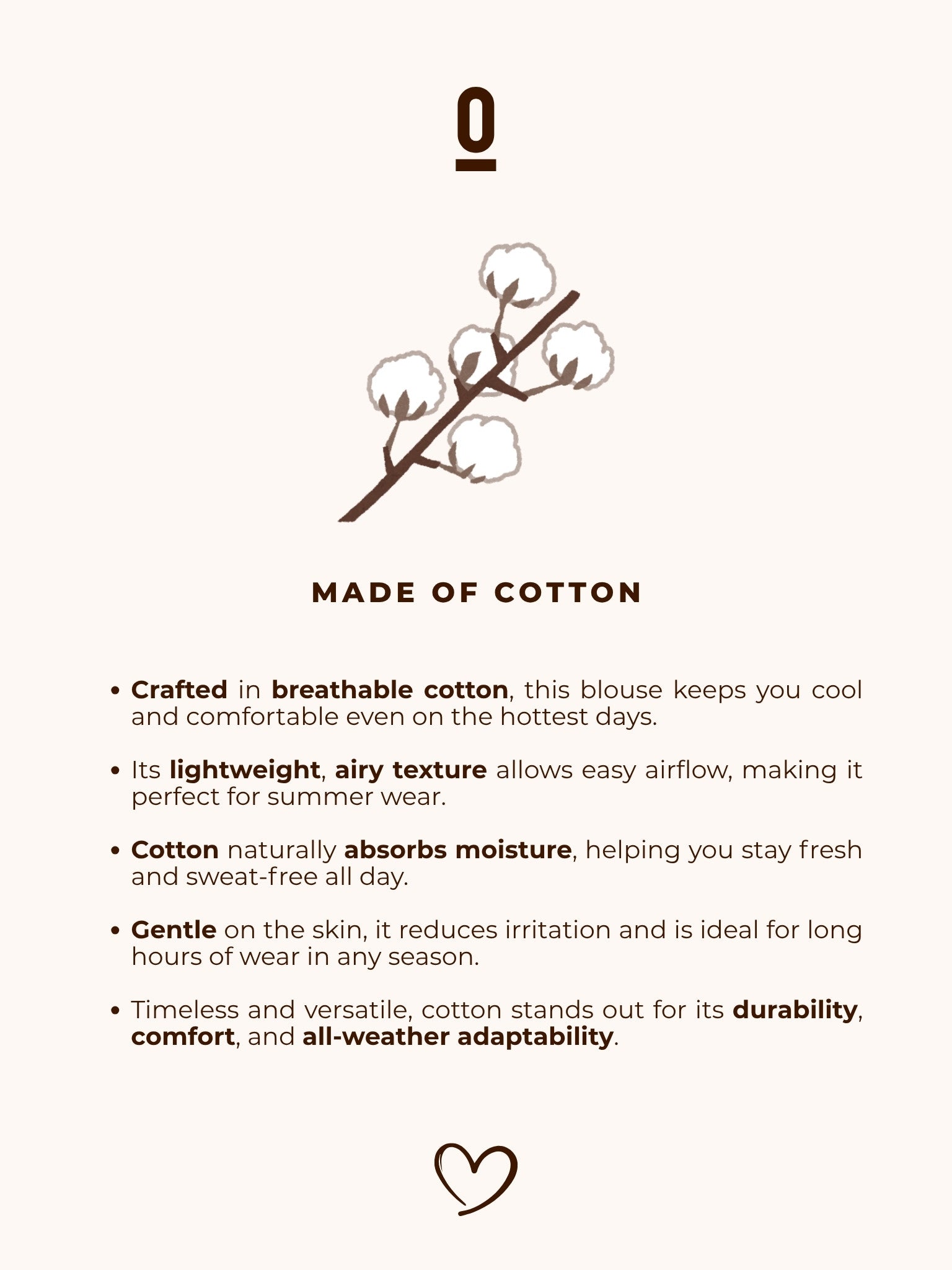 Cotton Stretchable Blouse, Cream