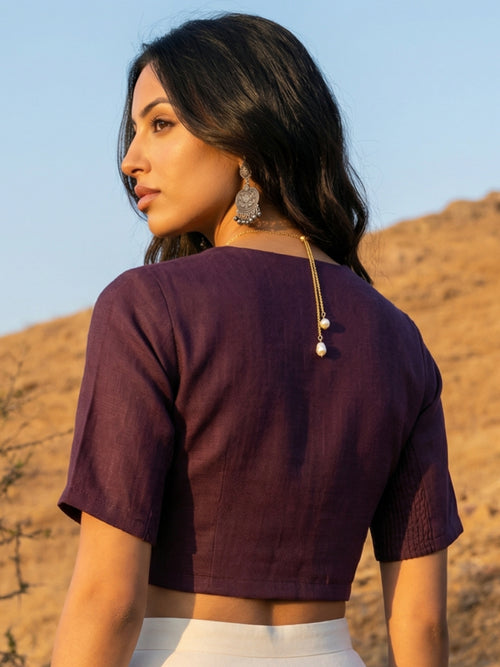 Cotton Blouse, Purple